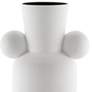 Happy 40 24" High White Ceramic Tall Decorative Vase