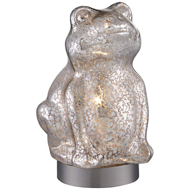 Image 1 Happy Frog 9 1/2 inch High Mercury Glass Accent Table Lamp