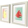 2_Happy Fruit I 9"W x 11"H Contemporary Framed Art Set of 2 more views