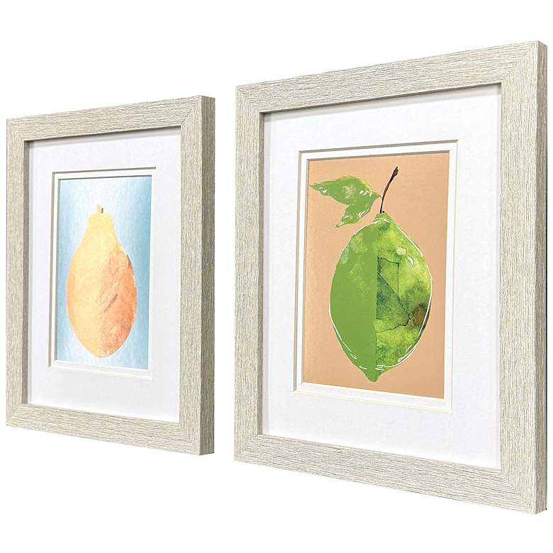 Image 2 Happy Fruit II 9"W x 11"H Contemporary Framed Art Set of 2 more views