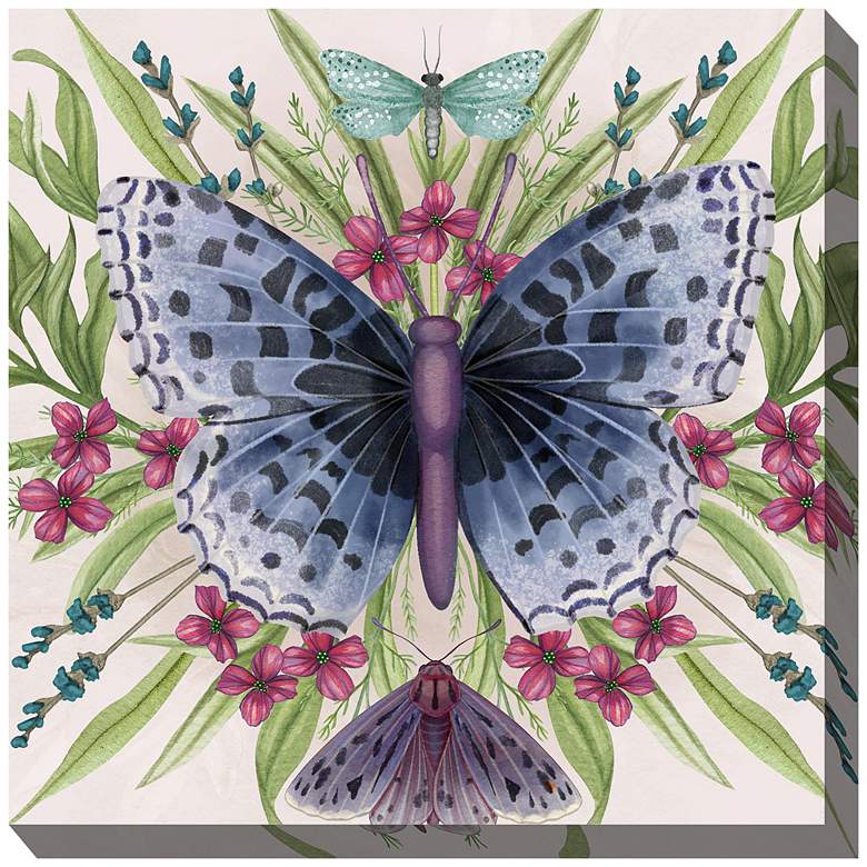 Image 2 Happy Heart 24" Square Outdoor Canvas Wall Art