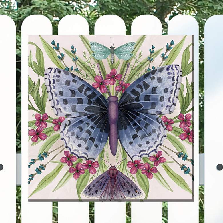 Image 1 Happy Heart 24" Square Outdoor Canvas Wall Art
