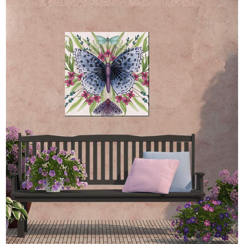 Image 3 Happy Heart 24" Square Outdoor Canvas Wall Art more views