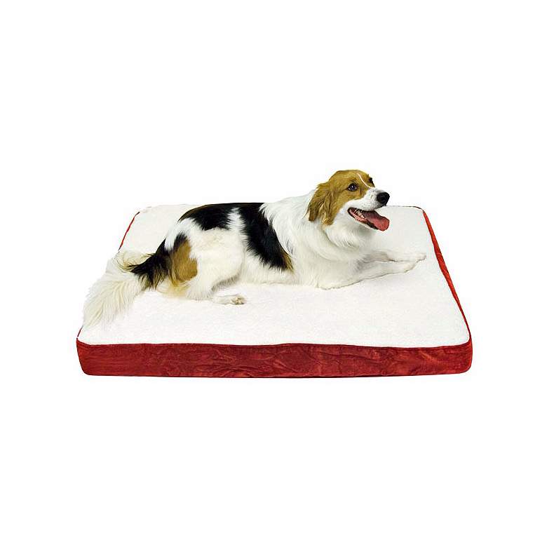 Image 1 Happy Hounds Oscar Crimson Small Orthopedic Dog Bed