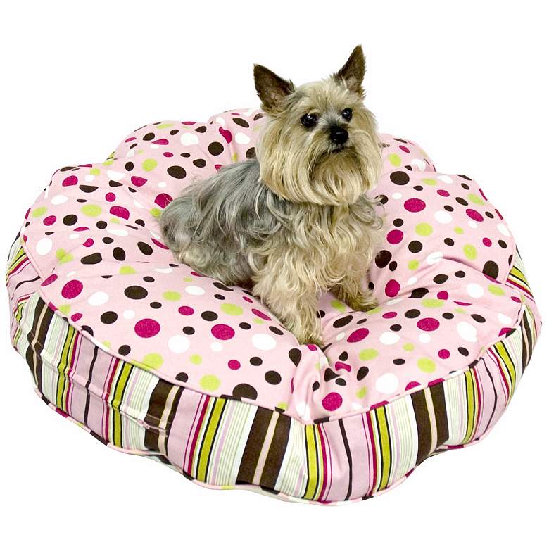 Image 1 Happy Hounds Scout Deluxe Brown and Pink Medium Dog Bed