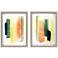 Happy Shapes 27" High 2-Piece Giclee Framed Wall Art Set