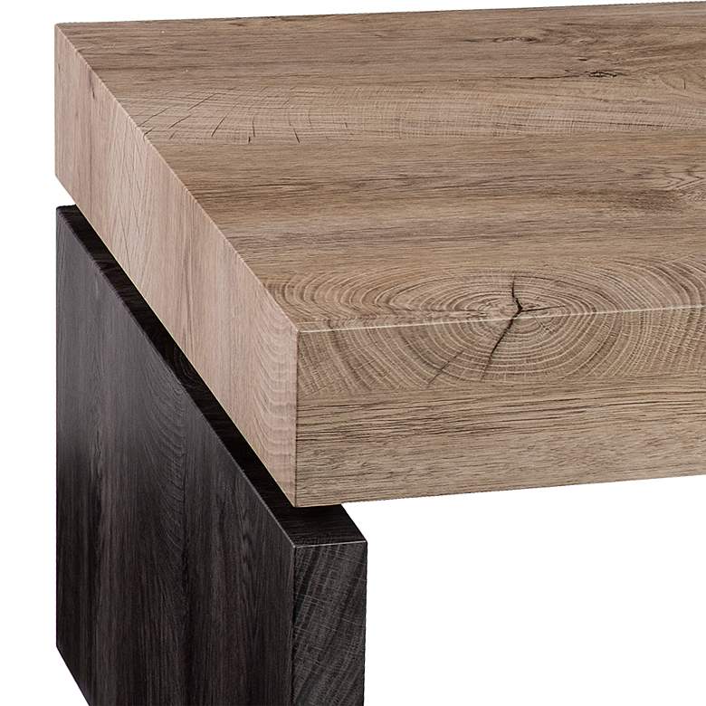 Image 3 Hapsford 43 1/2" Wide Natural Black Wood Cocktail Table more views