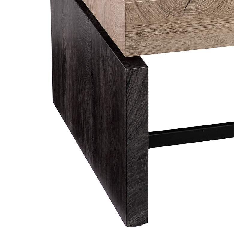 Image 4 Hapsford 43 1/2" Wide Natural Black Wood Cocktail Table more views