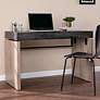 Hapsford 45 1/4" Wide Black and Natural Wood Writing Desk