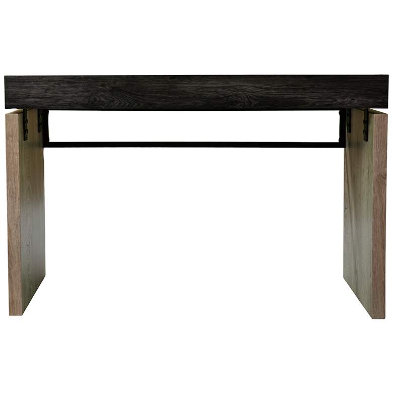 Image 5 Hapsford 45 1/4" Wide Black and Natural Wood Writing Desk more views