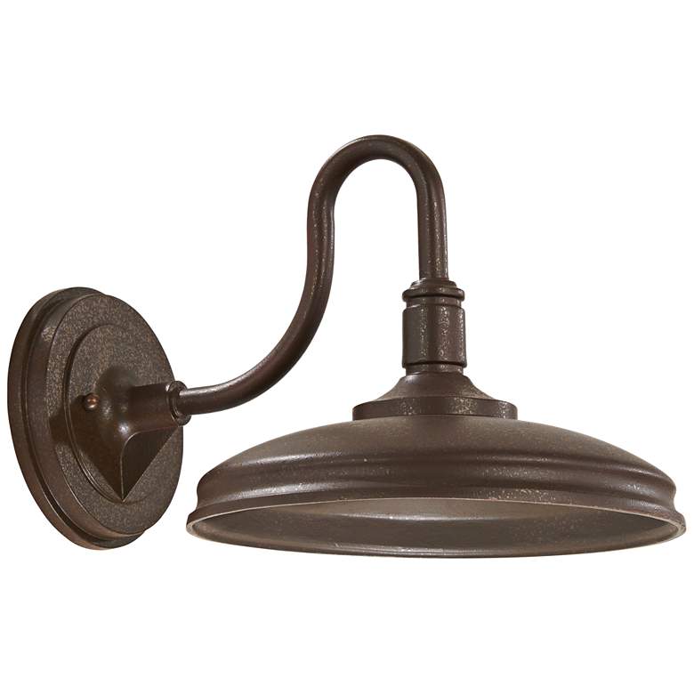 Image 1 Harbison 8 3/4" High Textured Bronze LED Outdoor Wall Light