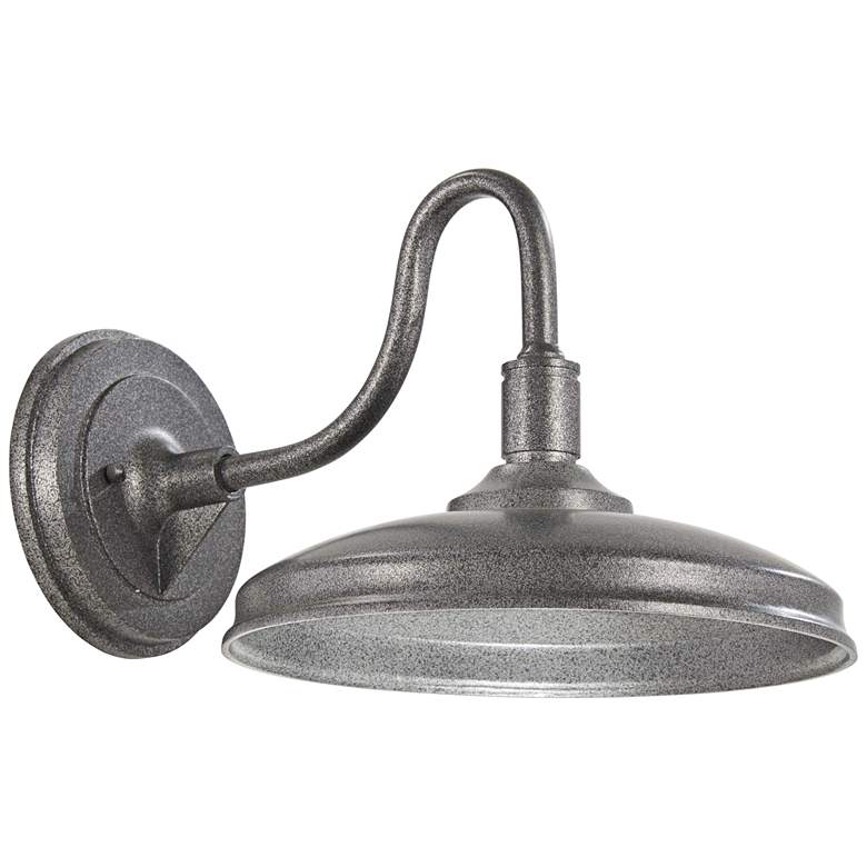 Image 1 Harbison 8 3/4 inch High Textured Silver LED Outdoor Wall Light