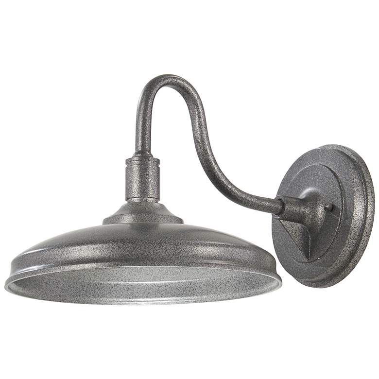 Image 1 Harbison 8 3/4" High Textured Silver LED Outdoor Wall Light