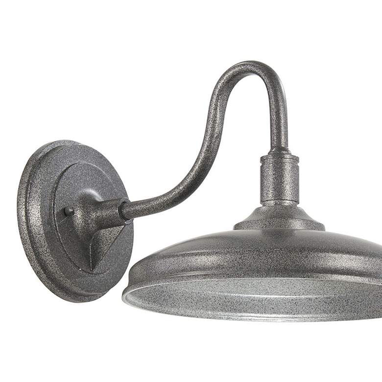 Image 2 Harbison 8 3/4" High Textured Silver LED Outdoor Wall Light more views
