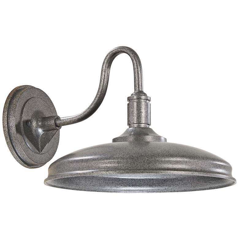 Image 1 Harbison 9 3/4" High Textured Silver LED Outdoor Wall Light