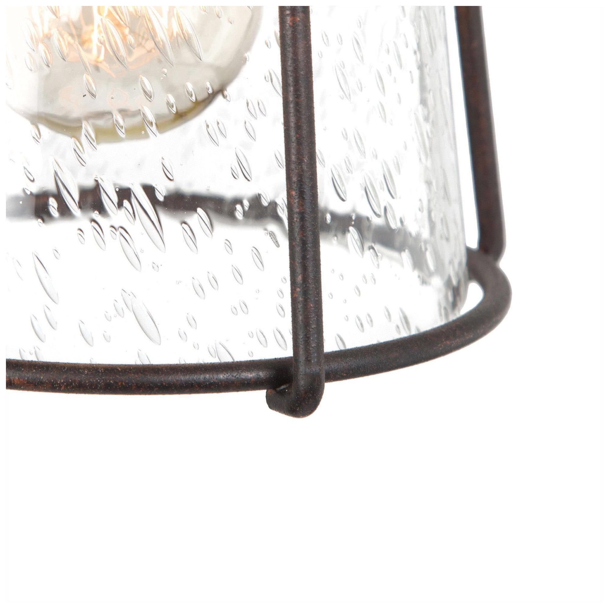 Image 4 Harbo Farmhouse 5"W 1-Light Cage Seeded Glass Pendant more views