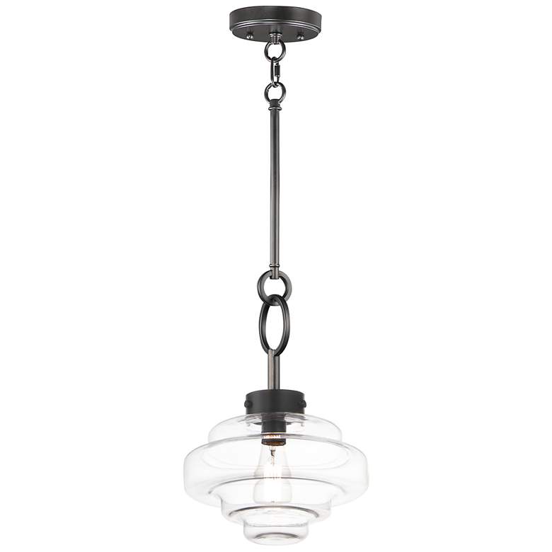 Image 1 Harbor 1-Light 12" Wide Black Pendant Light