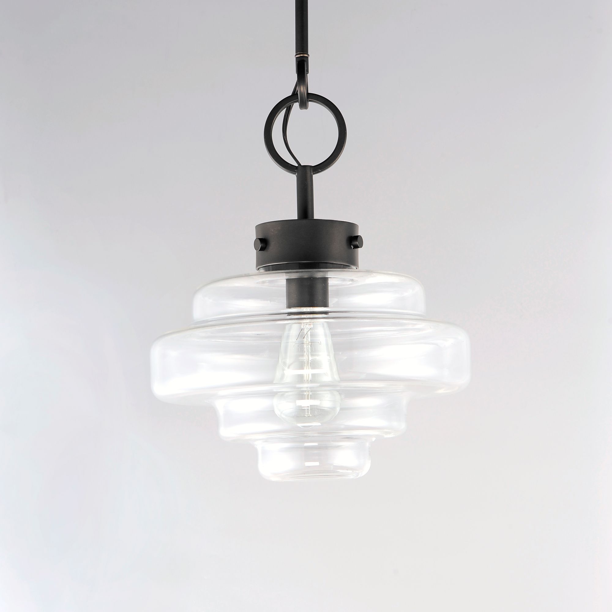 Image 5 Harbor 1-Light 12" Wide Black Pendant Light more views
