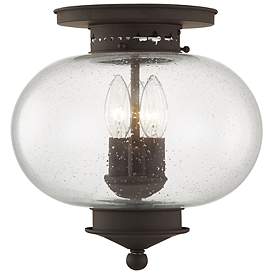 Image2 of Harbor 11-in W Bronze Flush Mount Light