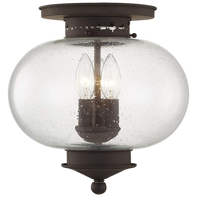 Image 2 Harbor 11-in W Bronze Flush Mount Light