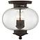 Harbor 11-in W Bronze Flush Mount Light