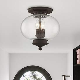 Image1 of Harbor 11-in W Bronze Flush Mount Light