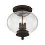 5_Harbor 11-in W Bronze Flush Mount Light more views