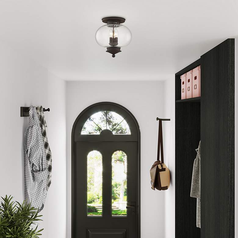 Image 6 Harbor 11-in W Bronze Flush Mount Light more views