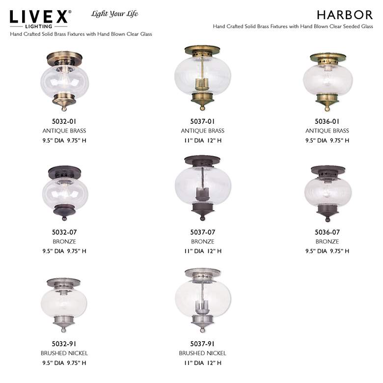 Image 7 Harbor 11-in W Bronze Flush Mount Light more views