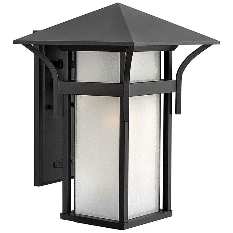 Image 1 Harbor 16 1/4" High Satin Black Outdoor Lantern Wall Light
