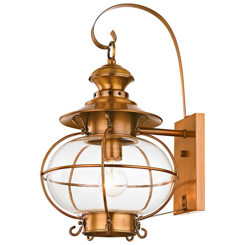 Image 6 Harbor 17 3/4" High Flemish Brass Outdoor Wall Light more views