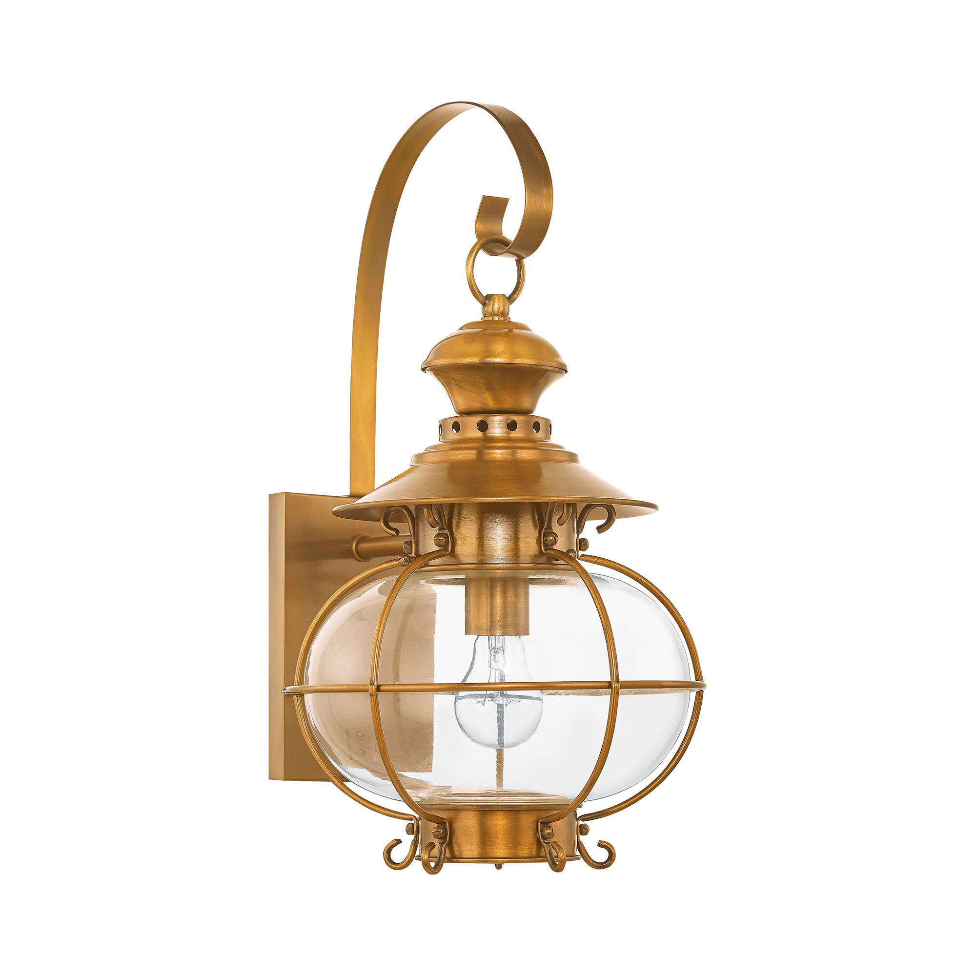 Harbor 17 3/4" High Flemish Brass Outdoor Wall Light in scene