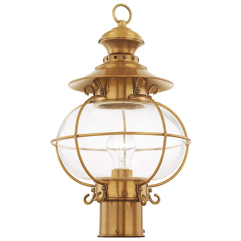 Image 4 Harbor 17" High Flemish Brass Outdoor Post Light more views