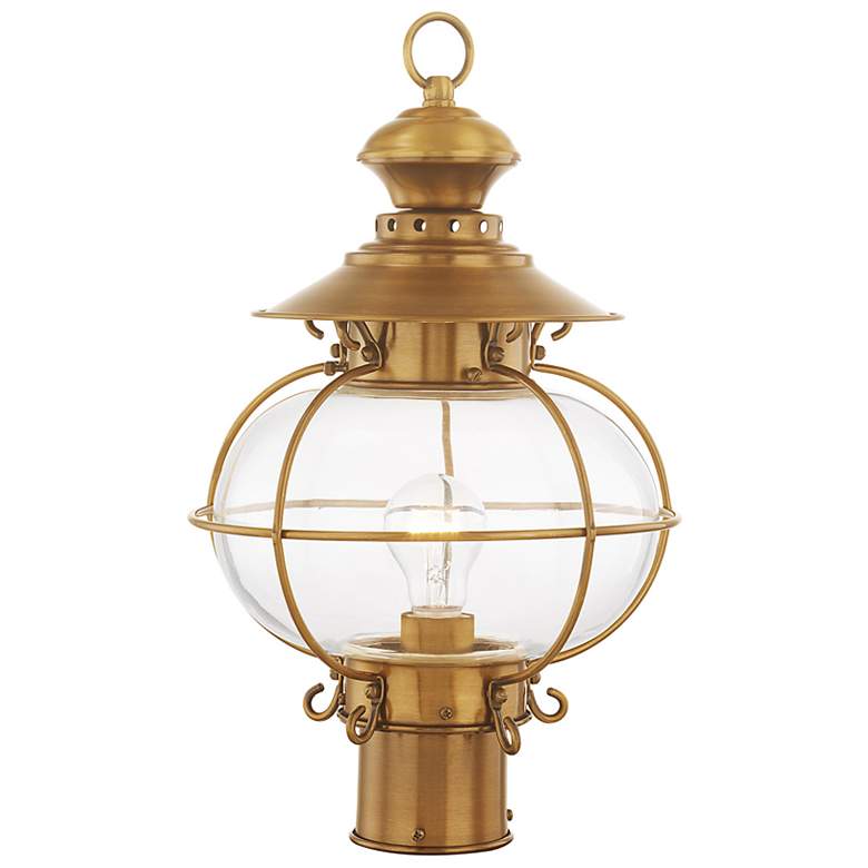 Image 5 Harbor 17" High Flemish Brass Outdoor Post Light more views