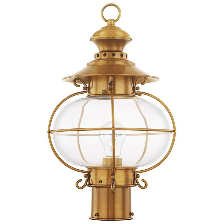 Image 6 Harbor 17" High Flemish Brass Outdoor Post Light more views