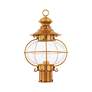 6_Harbor 17" High Flemish Brass Outdoor Post Light more views