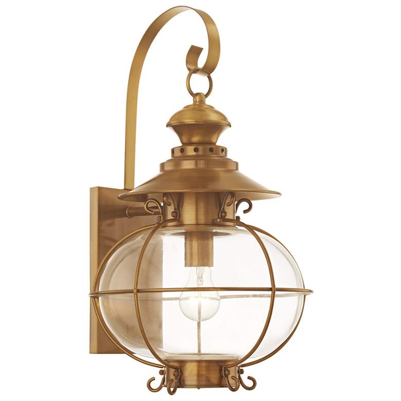 Image 2 Harbor 20" High Flemish Brass Outdoor Wall Lantern