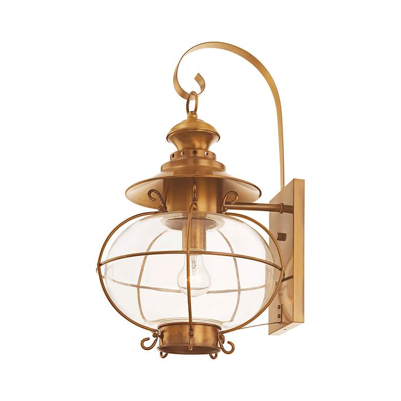 Image 5 Harbor 20" High Flemish Brass Outdoor Wall Lantern more views