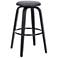 Harbor 29 in. Swivel Barstool in Chrome Finish, Gray Faux Leather