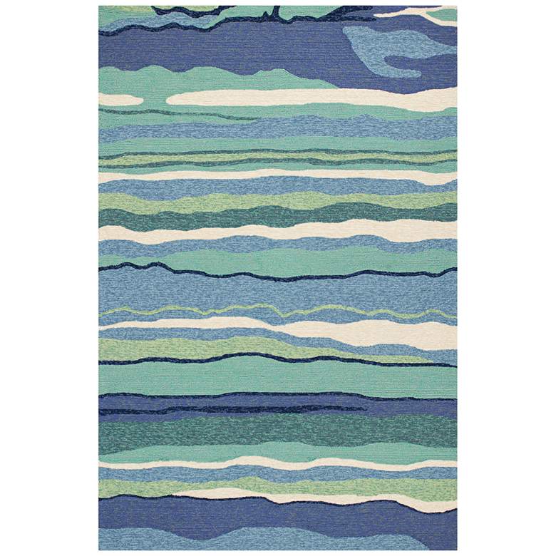 Image 1 Harbor 4216 5&#39;x7&#39;6 inch Ocean Lagoon Indoor-Outdoor Area Rug