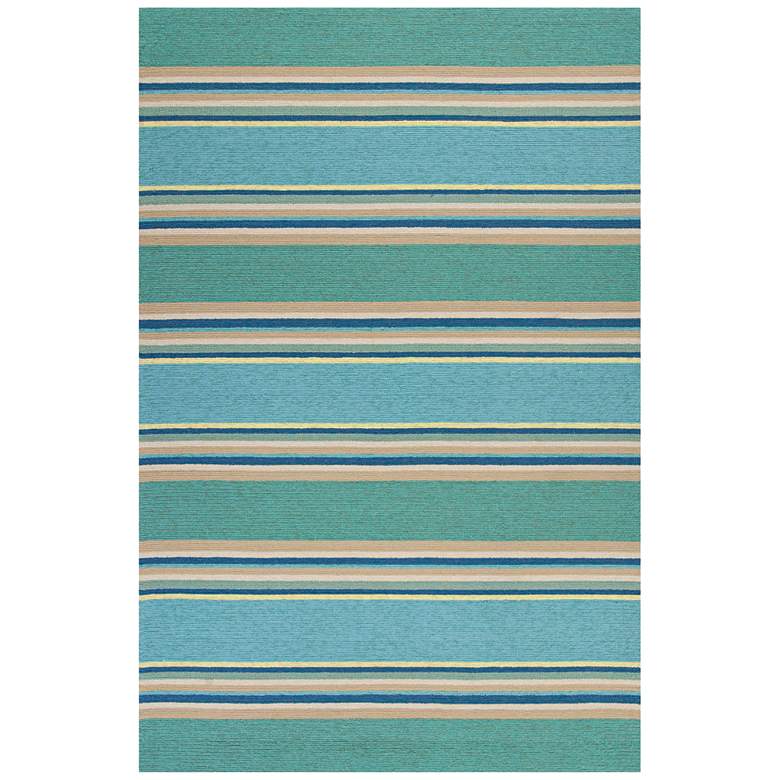 Image 1 Harbor 4230 5&#39;x7&#39;6 inch Ocean Stripes Indoor-Outdoor Area Rug