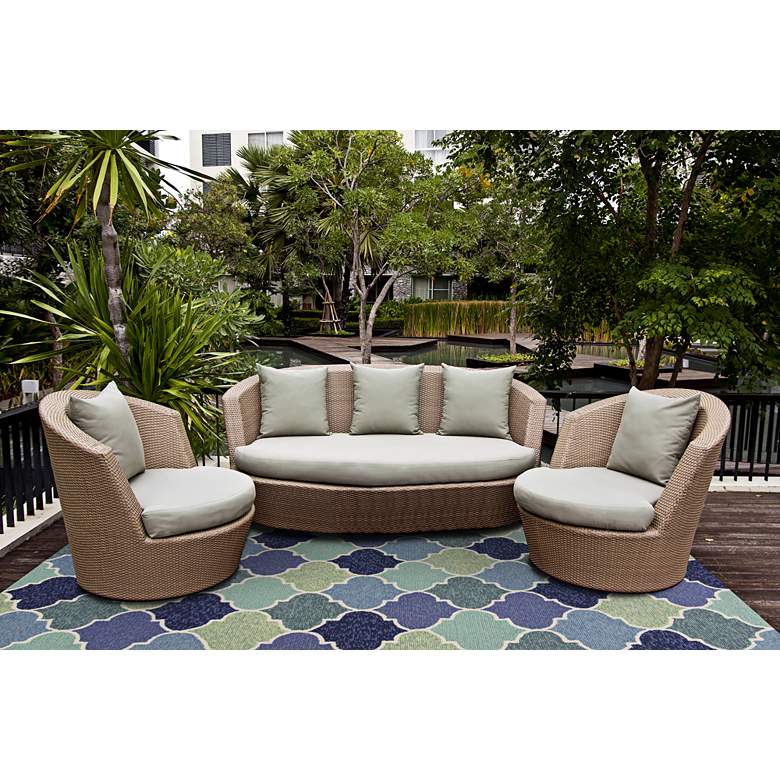 Image 2 Harbor 4231 5'x7'6" Blue Stella Indoor-Outdoor Area Rug more views