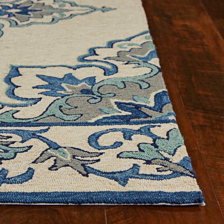Image 2 Harbor 4238 5'x7'6" Ivory and Blue Serafina Outdoor Area Rug more views