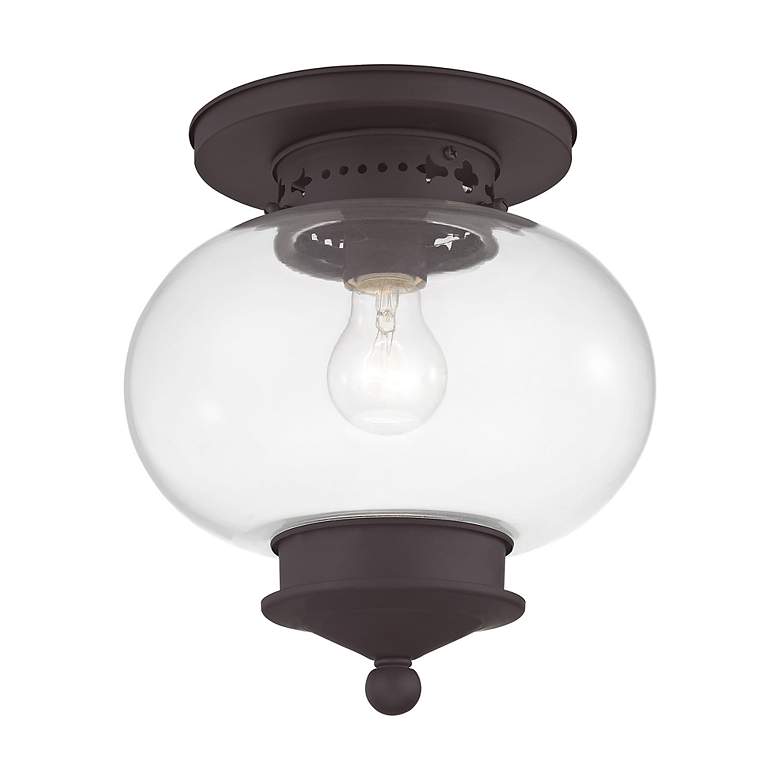 Image 4 Harbor 9.5-in W Bronze Flush Mount Light more views
