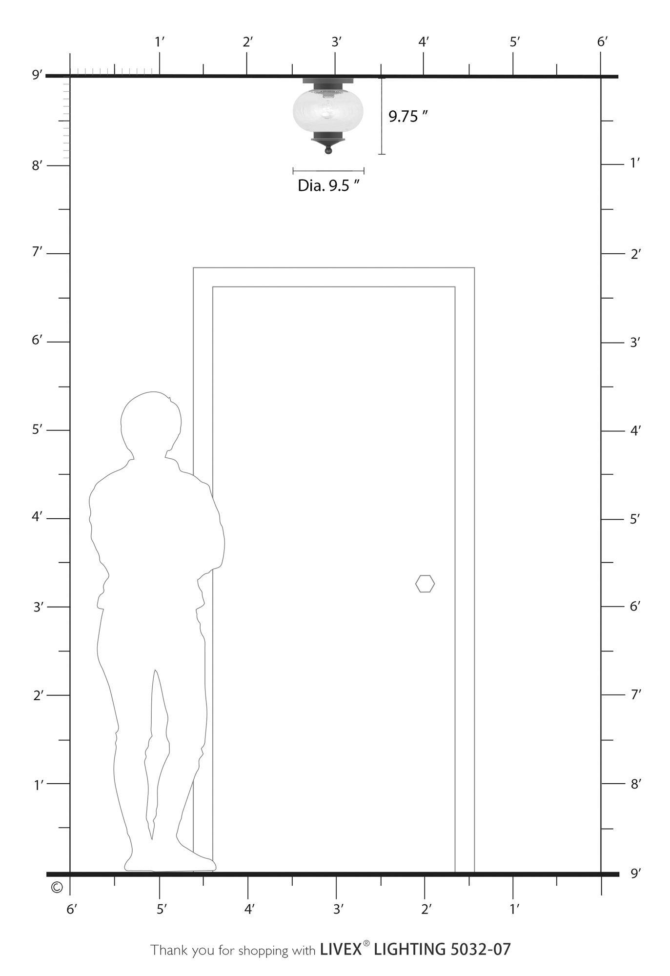 Harbor 9.5-in W Bronze Flush Mount Light