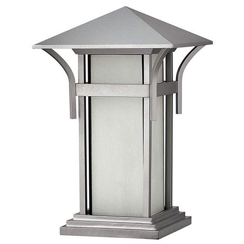 Image 1 Harbor Collection Titanium 17 inch High Outdoor Pier Mount Light