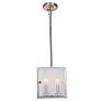 Harbor Point 2-Light Satin Nickel Metal and Striped Glass Pendant