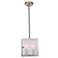 Harbor Point 2-Light Satin Nickel Metal and Striped Glass Pendant