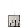 Harbor Point 4-Light Oil Rubbed Bronze Metal and Striped Glass Pendant