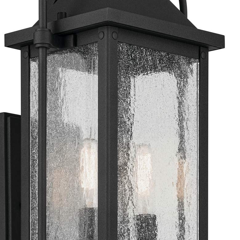 Image 2 Harbor Row 18 1/2" High Textured Black Outdoor Wall Light more views